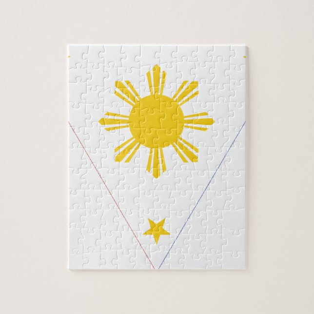 Quebra-cabeça Bandeira das Filipinas - Tatlong Bituin em Isang (Vertical)
