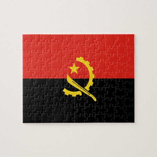 Quebra-cabeça Bandeira de Angola (Horizontal)