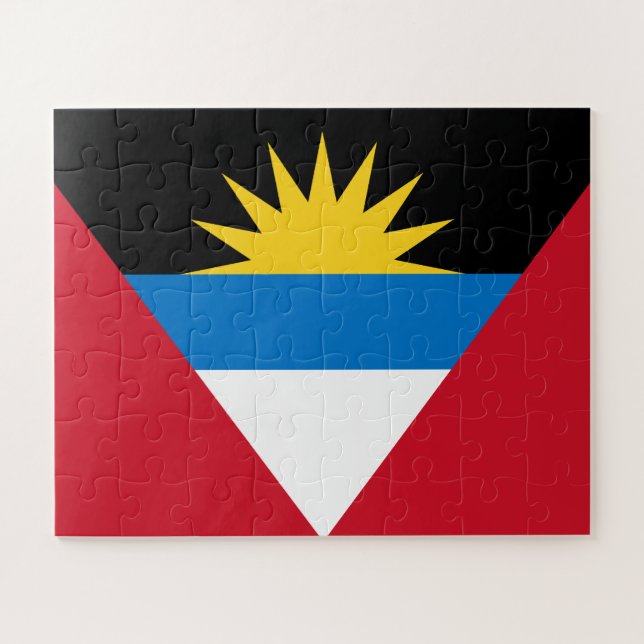 Quebra-cabeça Bandeira de Antígua e Barbuda Patriótica (Horizontal)