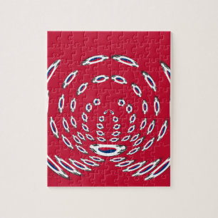 Quebra-cabeça Bandeira de Bolinhas da Coreia do Sul