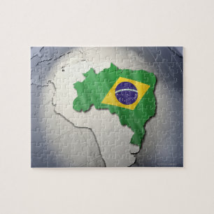 Quebra-cabeça Bandeira de Brasil