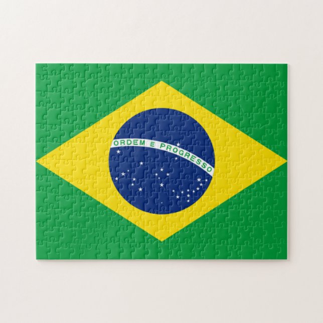 Quebra-cabeça Bandeira de Brasil, brasileira (Horizontal)