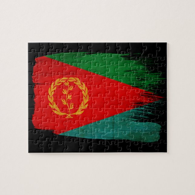 Quebra-cabeça Bandeira de Eritrea (Horizontal)