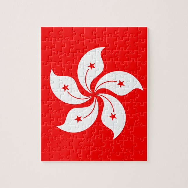 Quebra-cabeça Bandeira de Hong Kong (Vertical)