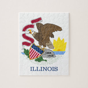 QUEBRA-CABEÇA BANDEIRA DE ILLINOIS