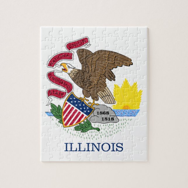 QUEBRA-CABEÇA BANDEIRA DE ILLINOIS (Vertical)
