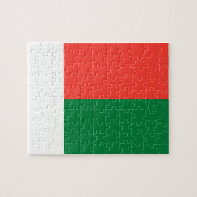 Quebra-cabeça bandeira de Madagáscar (Horizontal)