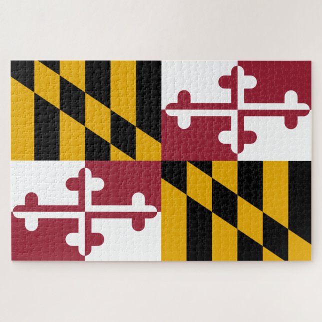 Quebra-cabeça Bandeira de Maryland (Estado dos EUA) (Horizontal)