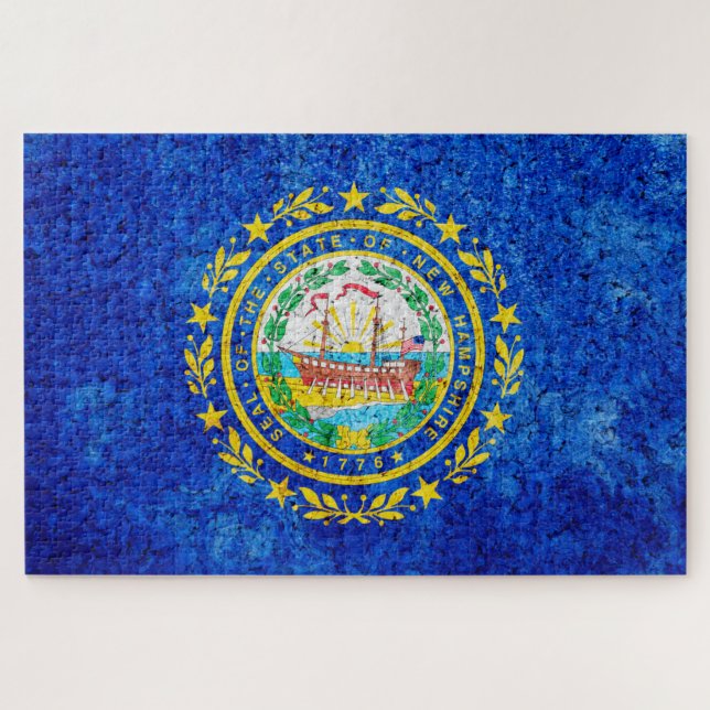 Quebra-cabeça Bandeira de New Hampshire (Horizontal)
