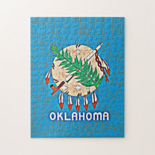 QUEBRA-CABEÇA BANDEIRA DE OKLAHOMA
