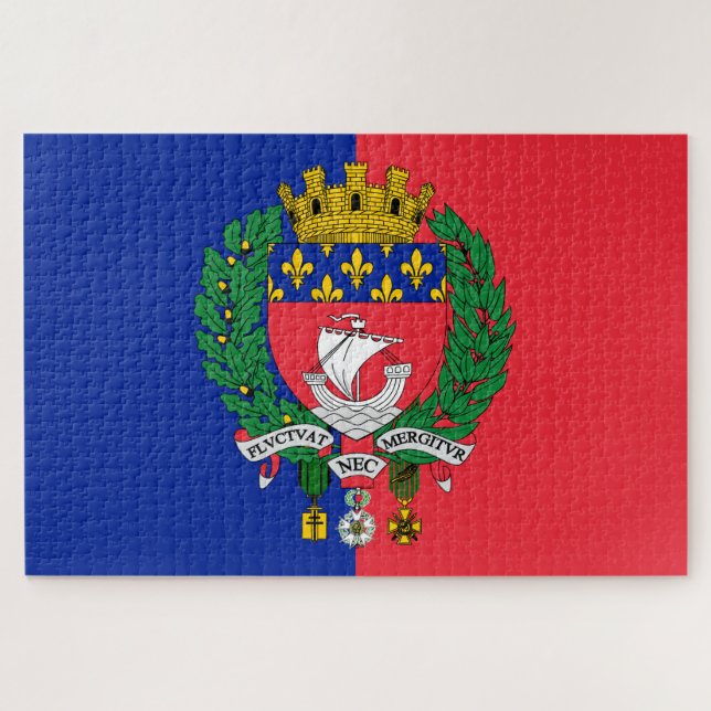 Quebra-cabeça Bandeira de Paris (França) (Horizontal)