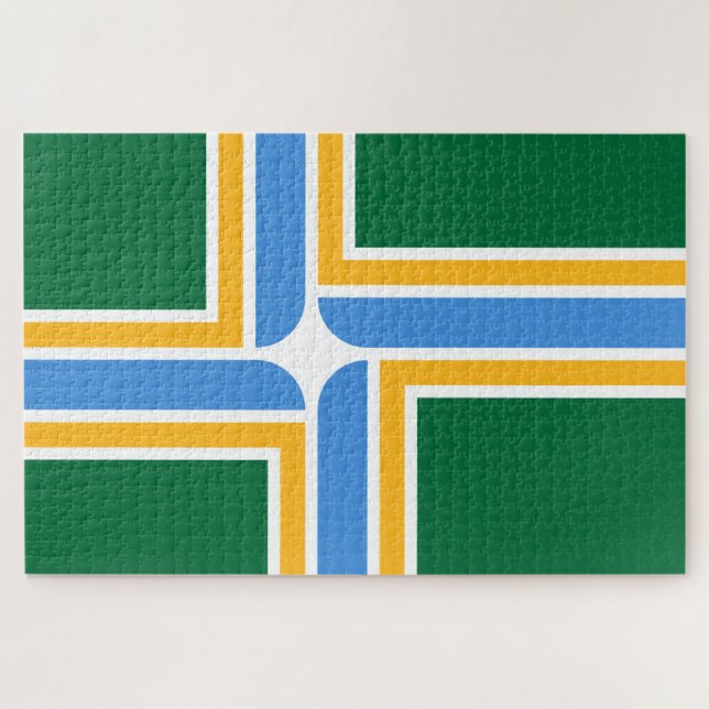 Quebra-cabeça Bandeira de Portland (Oregon) (Horizontal)