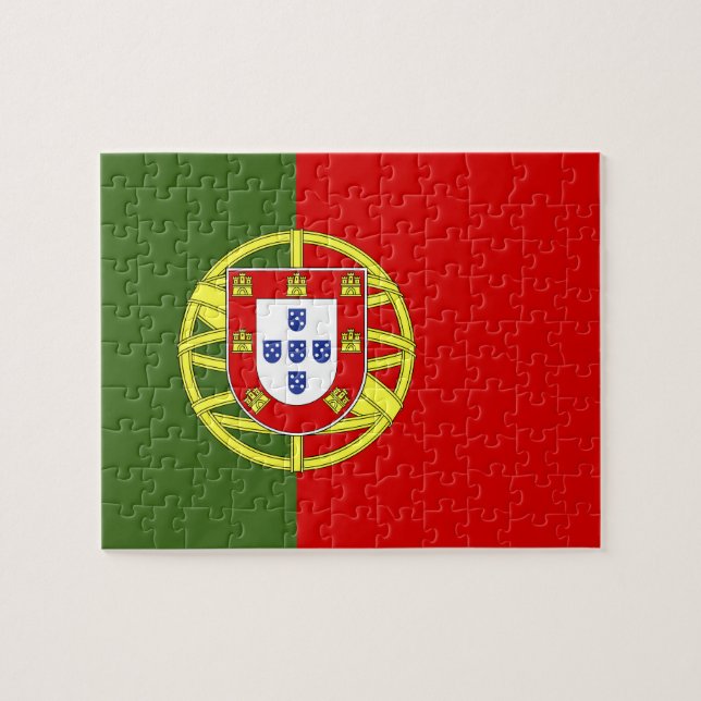 Quebra-cabeça bandeira de Portugal (Horizontal)