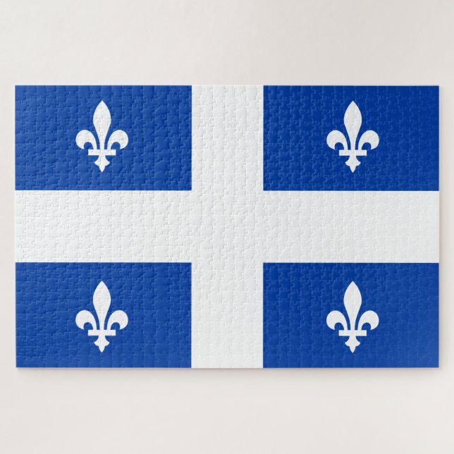 Quebra-cabeça Bandeira de Quebec (Horizontal)