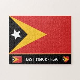 Quebra-cabeça Bandeira de Timor Leste e país Timorense / Timor