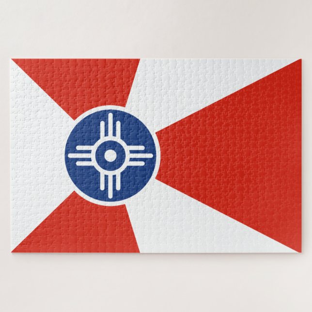 Quebra-cabeça Bandeira de Wichita (Kansas, EUA) (Horizontal)