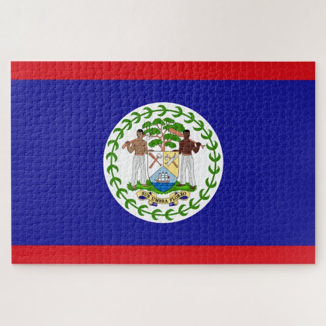 Quebra-cabeça Bandeira do Belize (Horizontal)