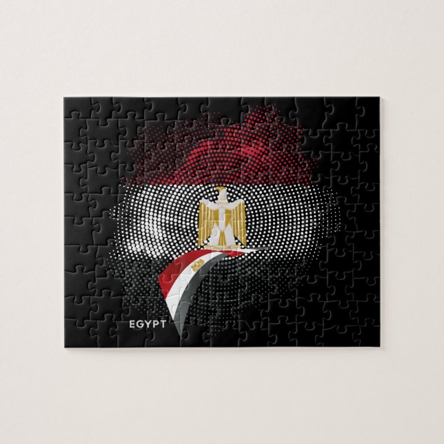 Quebra-cabeça bandeira do Egito (Horizontal)