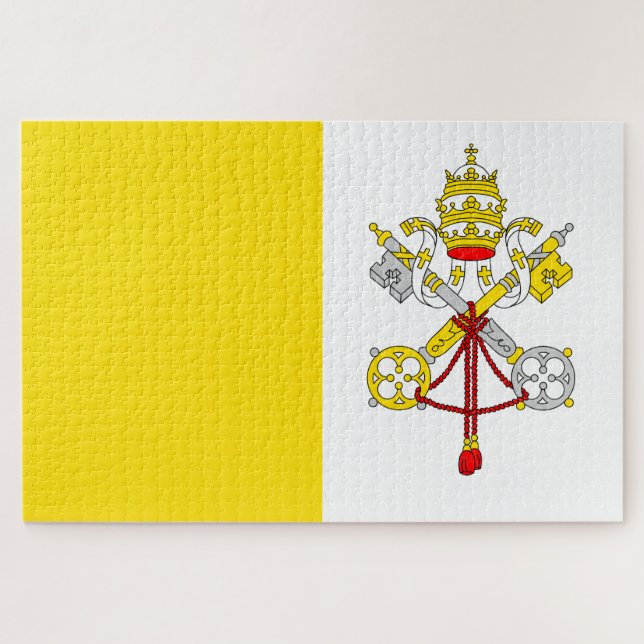 Quebra-cabeça Bandeira do Estado da Cidade do Vaticano (Horizontal)