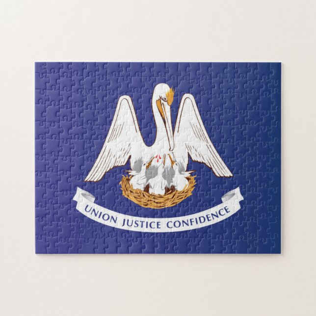 Quebra-cabeça Bandeira do Estado da Louisiana, EUA (Horizontal)