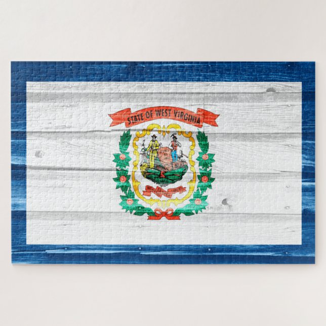 Quebra-cabeça Bandeira do Estado da Virgínia Ocidental (Horizontal)