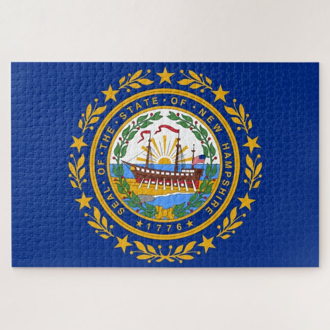 Quebra-cabeça Bandeira do Estado de New Hampshire (Horizontal)