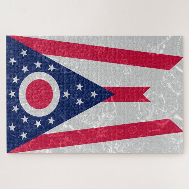 Quebra-cabeça Bandeira do Estado de Ohio (Horizontal)