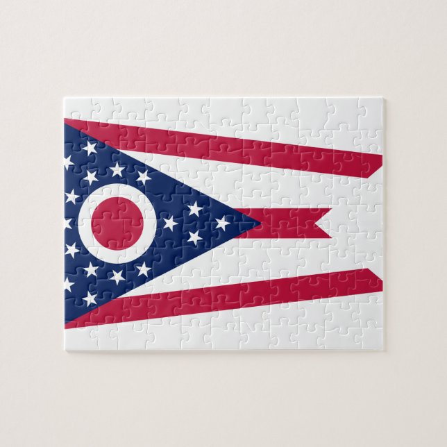 Quebra-cabeça Bandeira do estado de Ohio (Horizontal)