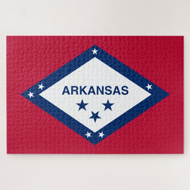 Quebra-cabeça Bandeira do estado do Arkansas (Horizontal)