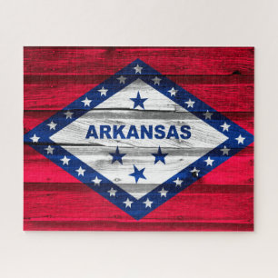 Quebra-cabeça Bandeira do Estado do Arkansas Grunge