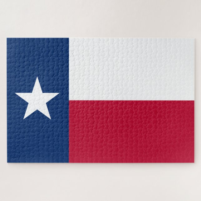 Quebra-cabeça Bandeira do Estado Texano (Texas) (Horizontal)
