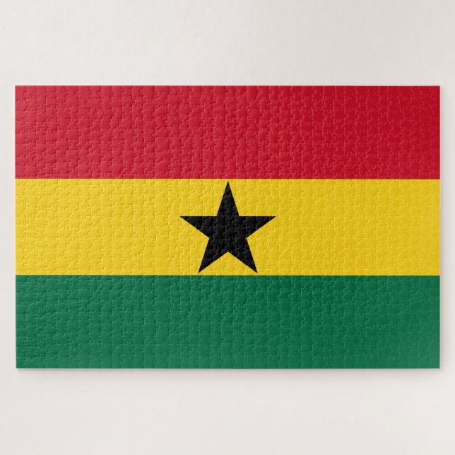 Quebra-cabeça Bandeira do Gana (Horizontal)