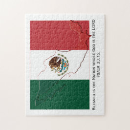 Quebra-cabeça BANDEIRA DO MÉXICO| Nação Abençoada| Mexicano
