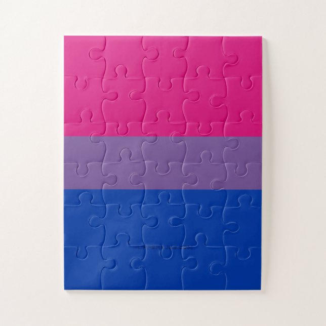 Quebra-cabeça Bandeira do Orgulho Bissexual de SlipperyJoe - cor (Vertical)