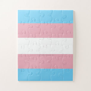 Quebra-cabeça bandeira do orgulho transgênero da diversidade Sli