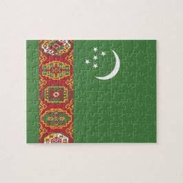 Quebra-cabeça bandeira do Turquemenistão