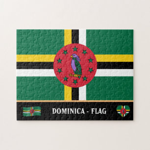 Quebra-cabeça Bandeira Dominicana e País Dominicano / Domínica