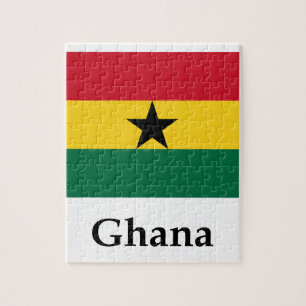 Quebra-cabeça Bandeira e nome de Ghana