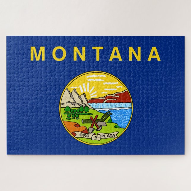 Quebra-cabeça Bandeira estatal de Montana (Horizontal)
