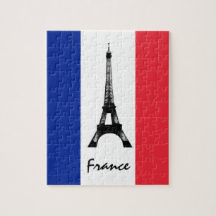 Quebra-cabeça Bandeira francesa Quebra-cabeça, Torre Eiffel, Fer