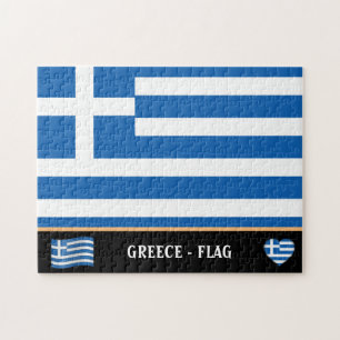 Quebra-cabeça Bandeira grega e país/Grécia grego