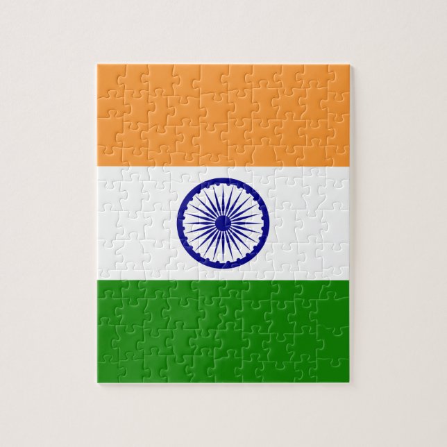 Quebra-cabeça Bandeira Indiana - Imagem de Alta Qualidade (Vertical)