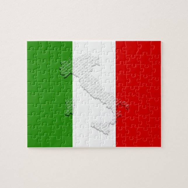Quebra-cabeça Bandeira italiana (Horizontal)