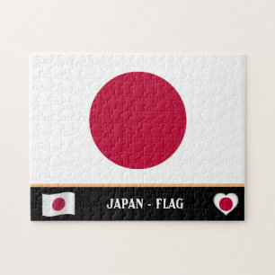 Quebra-cabeça Bandeira japonesa e país japonês / Japão