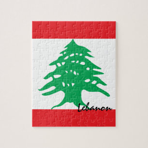 Quebra-cabeça Bandeira libanesa e Oriente Médio - quebra-cabeç