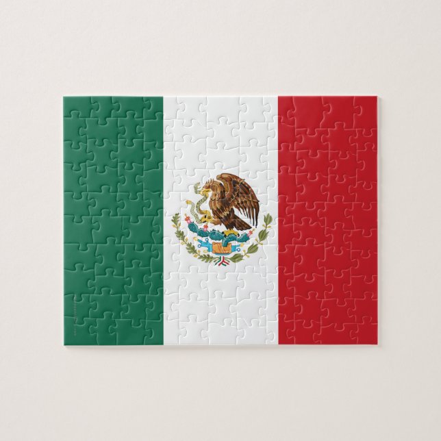 Quebra-cabeça Bandeira lisa de México (Horizontal)