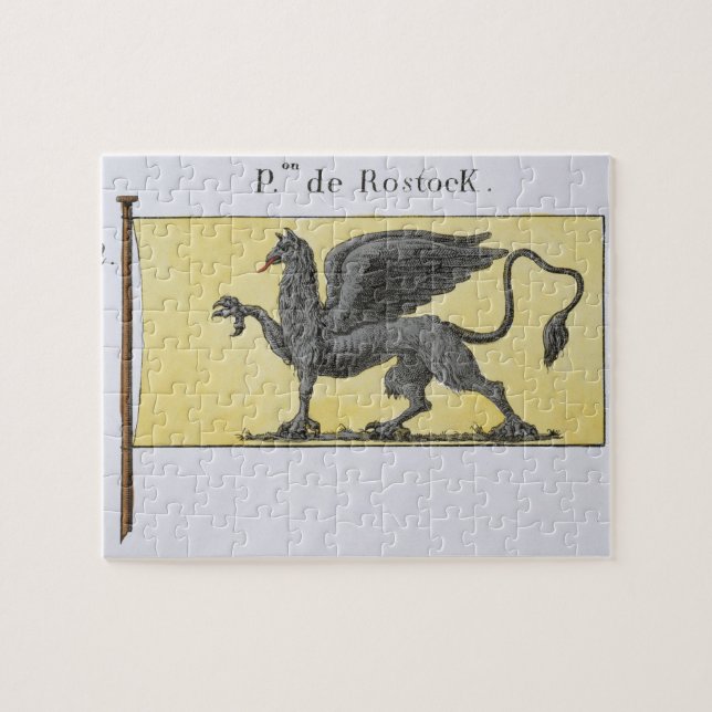 Quebra-cabeça Bandeira marítima com o emblema do grifo que (Horizontal)