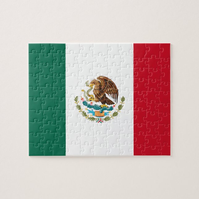 Quebra-cabeça Bandeira mexicana - Bandeira do México (Horizontal)