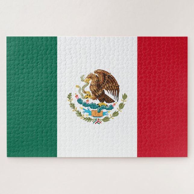 Quebra-cabeça Bandeira mexicana - Bandeira do México (Horizontal)