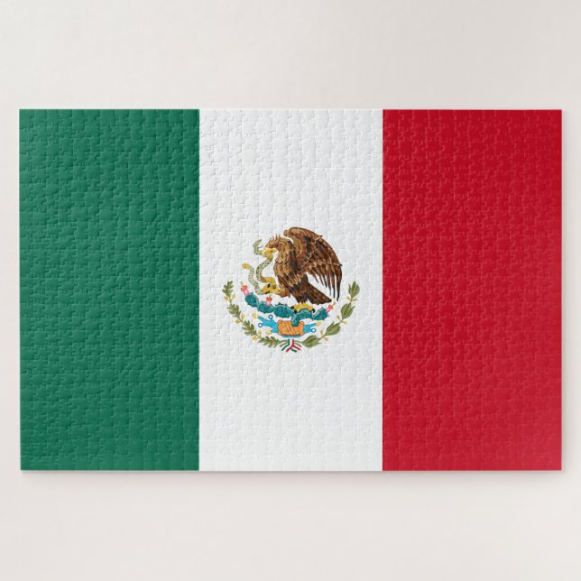 Quebra-cabeça Bandeira mexicana (México) (Horizontal)